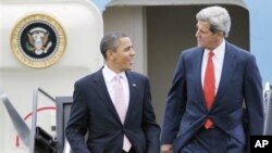 Tổng thống Obama và tân Ngoại trưởng Mỹ John Kerry.