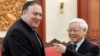 Ngoại trưởng Mike Pompeo và Chủ tịch nước kiêm Tổng bí thư Nguyễn Phú Trọng trong cuộc gặp ở Hà Nội năm 2018.