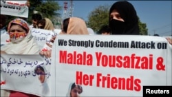 Protest against attack on Malala