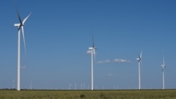 Turbine điện gió ở Throckmorton, Texas, Hoa Kỳ.