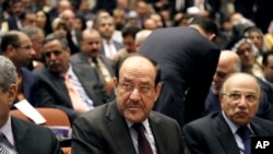 Thủ tướng Iraq Nouri al-Maliki trong phiên họp Quốc hội ở Baghdad, ngày 1/7/2014. 