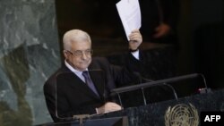 Tổng thống Palestine Mahmoud Abbas tại Ðại hội đồng LHQ, ngày 23 tháng 9, 2011