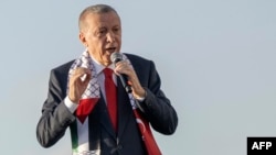 Cumhurbaşkanı Recep Tayyip Erdoğan 28 Ekim 2023'te Gazze'ye destek için İstanbul'da düzenlenen bir mitingde konuşmuştu.