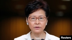 Bà Carrie Lam tại cuộc họp báo hôm 17/09/2019.