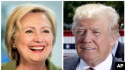 Ứng cử viên đảng Dân chủ Hillary Clinton (trái) và ứng cử viên đảng Cộng hòa Donald Trump.