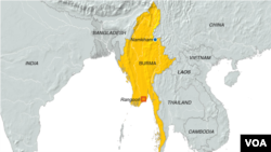 Namkham, Burma map