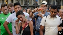 Dân chúng tụ tập tại Las Ramblas, Barcelona ngày 18/8/17 sau khi cảnh sát bắn hạ 5 nghi can khủng bố 