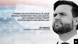 "Menm Jan Gouvènè Walz Jis Akize Donald Trump Kòm Yon Ajan Dezòd, Aktyèlman Donald Trump Pote Estabilite Nan Mond Lan".