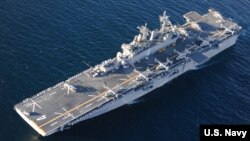 Chiến hạm Mỹ USS Boxer, nơi một thủy thủ được chỉ định làm việc trên tàu vừa có kết quả dương tính với virus corona. 