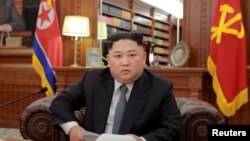 Ông Kim Jong-un có dáng vẻ tự tin trong bài phát biểu trên truyền hình