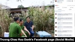 Nhà báo Trương Châu Hữu Danh "làm việc" với công an hôm 15/1/2019.