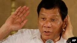 Tổng thống Philippines Rodrigo Duterte.