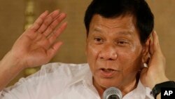 Tổng thống Philippines Rodrigo Duterte.