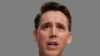 Josh Hawley headshot, as US Senator of Missouri, graphic element on gray 