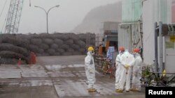 Nhà máy điện hạt nhân bị hư hại trong vì thiên tai sóng thần năm 2011 Fukushima Daiichi, trong quận Fukushima, Nhật Bản