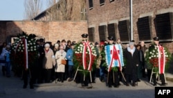 Траурная церемония на территории лагеря Аушвиц-Биркенау (Освенцим). 27 января 2025 г. 